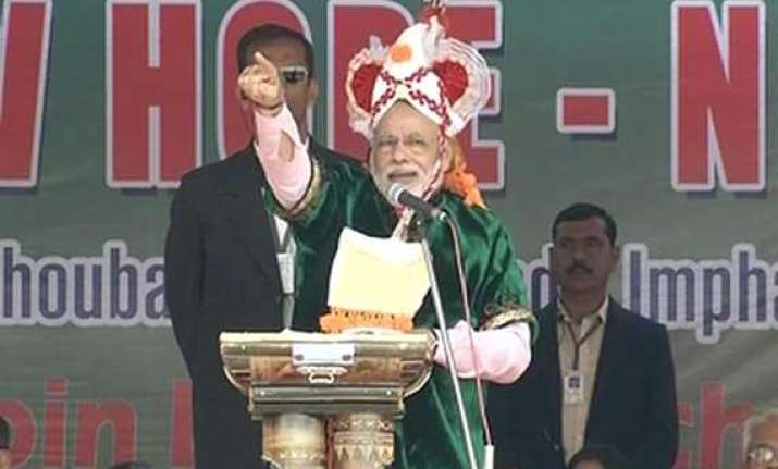 in pics narendra modi s imphal manipur rally