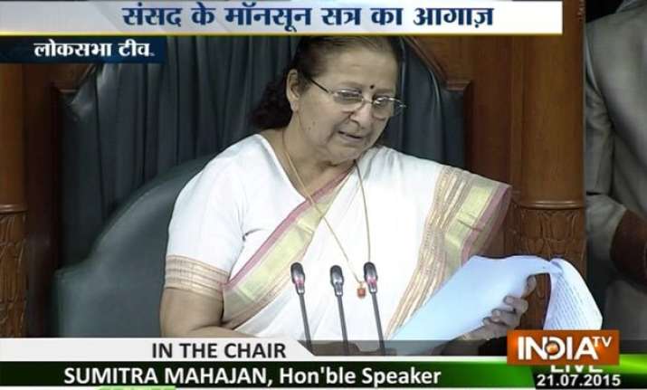 monsoon session lok sabha adjourned for the day after