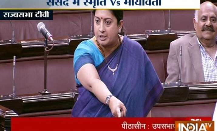 rohith vemula suicide mayawati smriti irani lock horns in rs