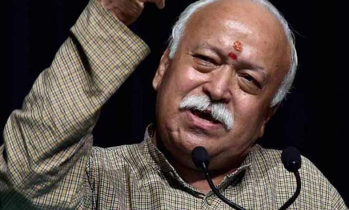 youth must be told to say bharat mata ki jai rss chief