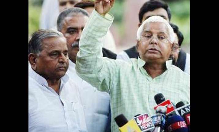 govt saving modi to ensure n bill passage allege lalu