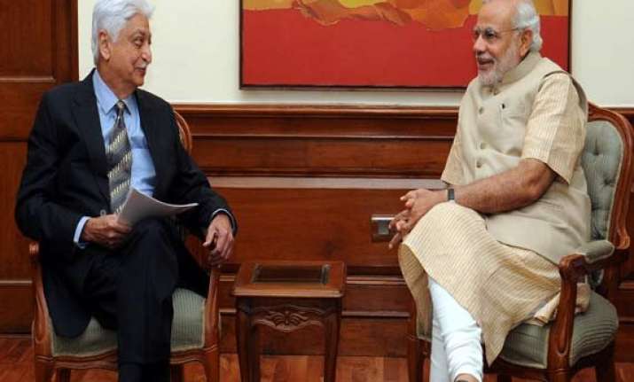 azim premji calls on narendra modi