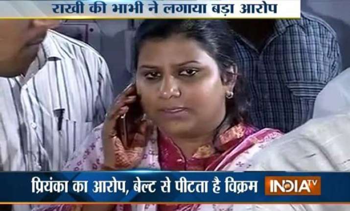 aap mla rakhi bidlan s brother accused of domestic violence