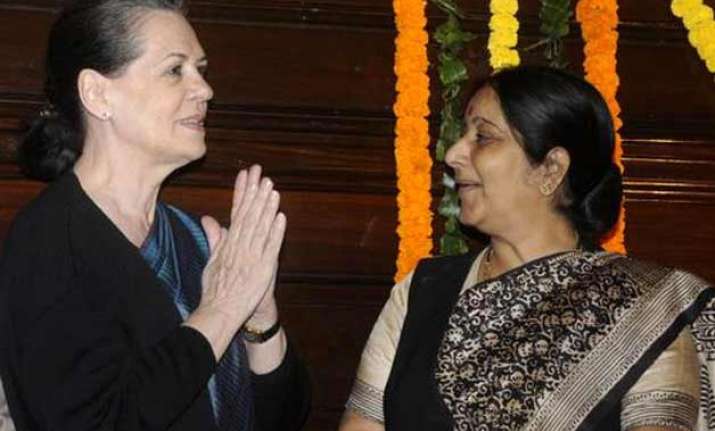 sonia rahul enquire about sushma s health