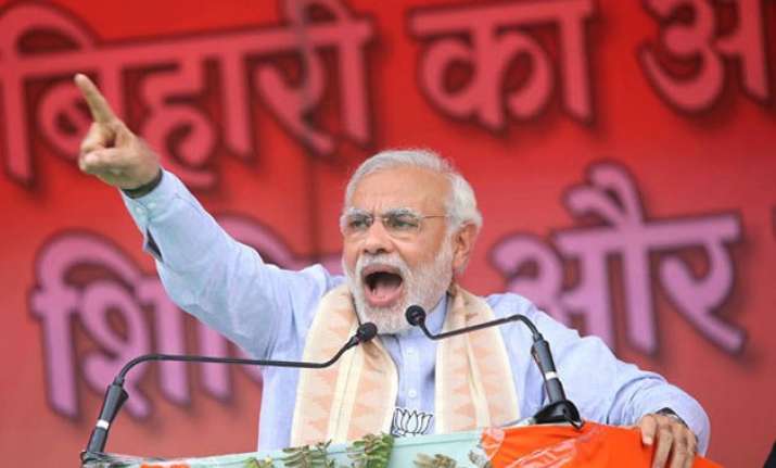 bihar polls pm modi slams grand alliance politics of