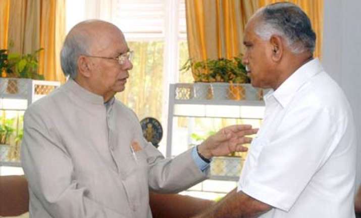 governor asks yeddy to prove majority in assembly on oct 12