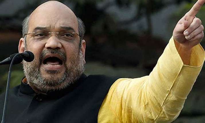 amit shah sounds nda s poll bugle in bihar with parivartan