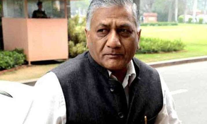 dalit burning remarks vk singh shown black flags