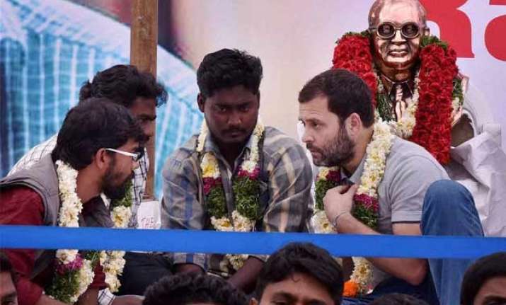 rahul gandhi using students as political tool bjp