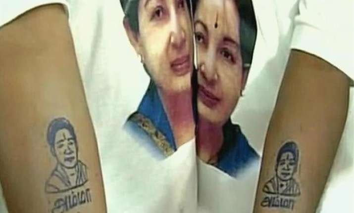 over 1 000 people tattoo j. jayalalithaa s picture name