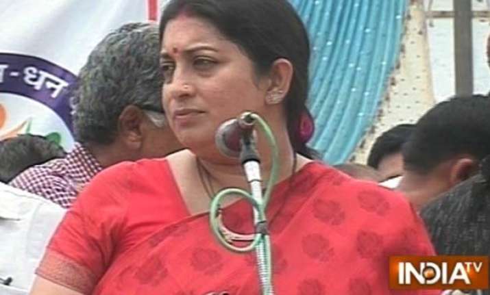 smriti irani visits amethi lauds pm narendra modi