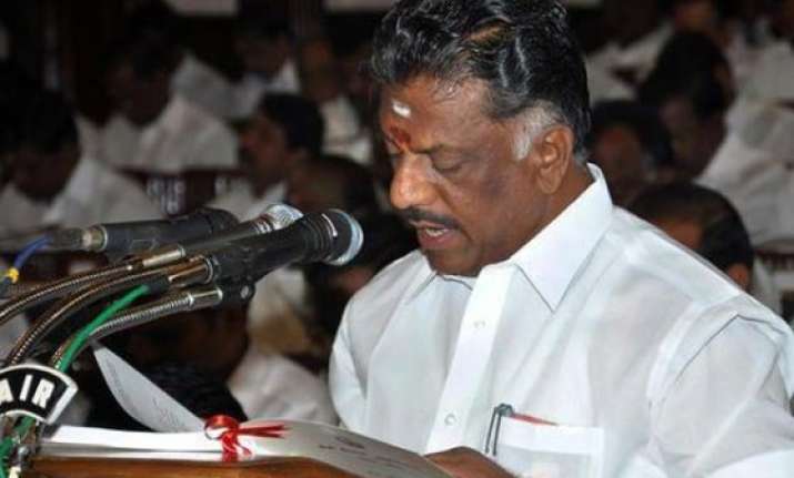 o panneerselvam sworn in as tamil nadu cm