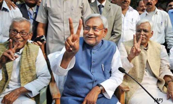 a landslide sweep for jd u bjp combine in bihar