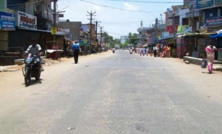 aiadmk sponsored 12 hour bandh in puducherry