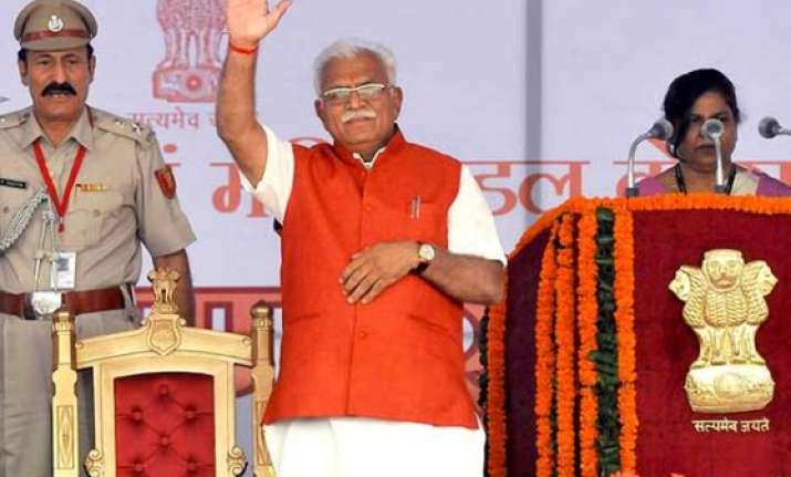 at a glance haryana cm manohar lal khattar s cabinet