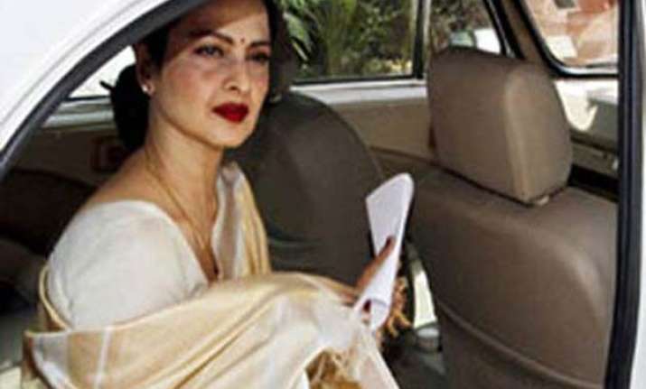 veteran actress rekha attends rajya sabha proceedings for