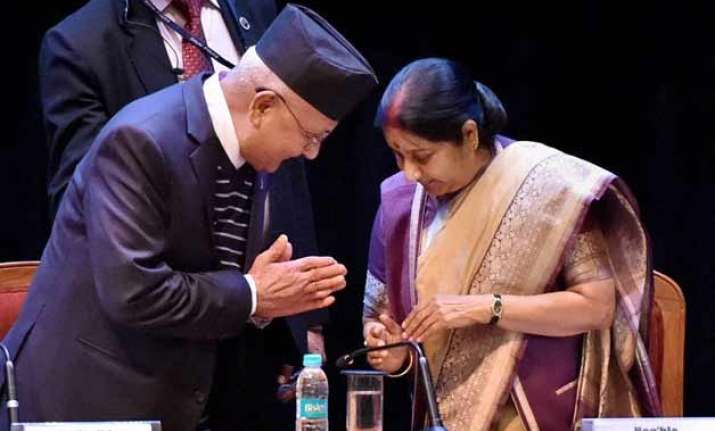 india is nepal s elder brother not big brother sushma swaraj