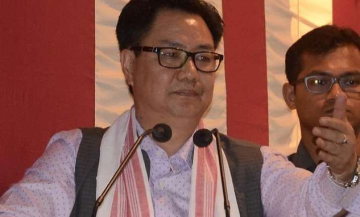 kiren rijiju clarifies remark says he wasn t pointing at