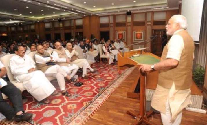 be a symbol of positive political entity pm tells nda mps