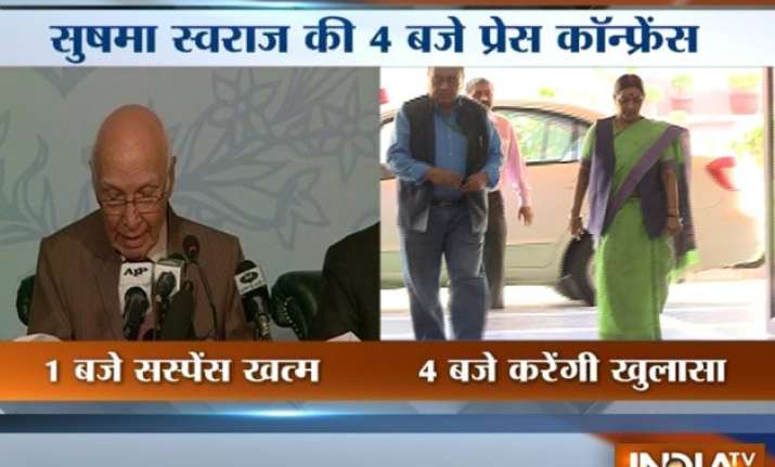 indo pak nsa talks sushma swaraj sartaz aziz to hold press