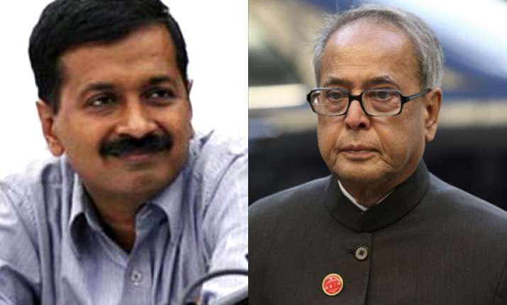 kejriwal targets pranab