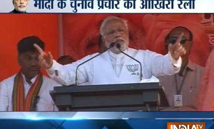 live narendra modi concludes his 2014 lok sabha election
