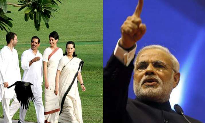 modi attacks gandhi family says cong has given damad power