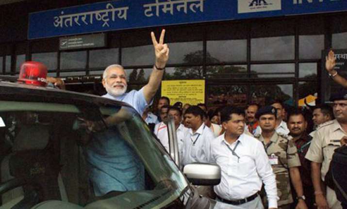 monsoon showers in goa cannot hide narendra modi s grin