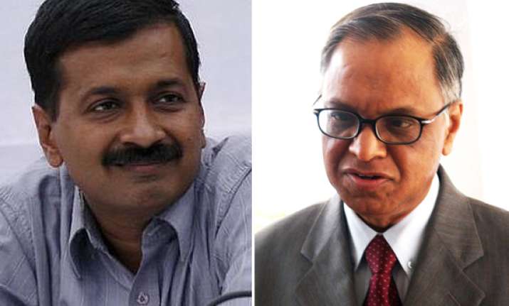 narayana murthy says he gave donations to kejriwal for rti