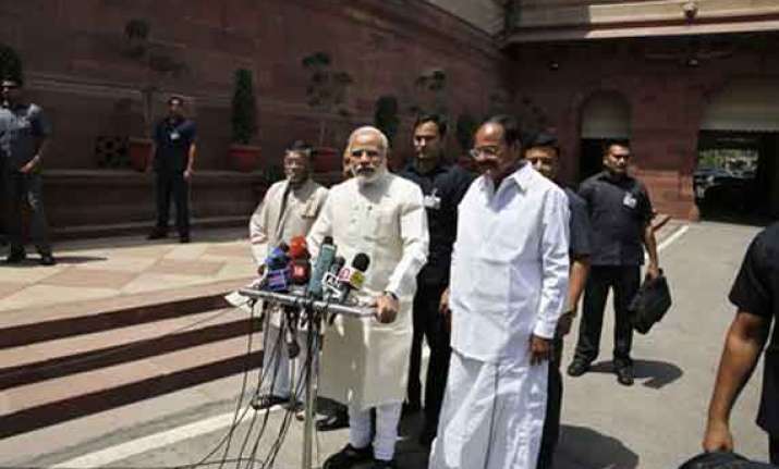 narendra modi introduces council of ministers in lok sabha