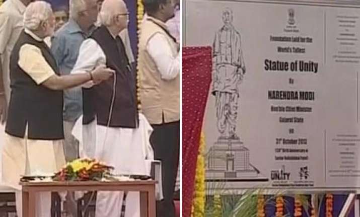 live narendra modi lays foundation stone of sardar patel