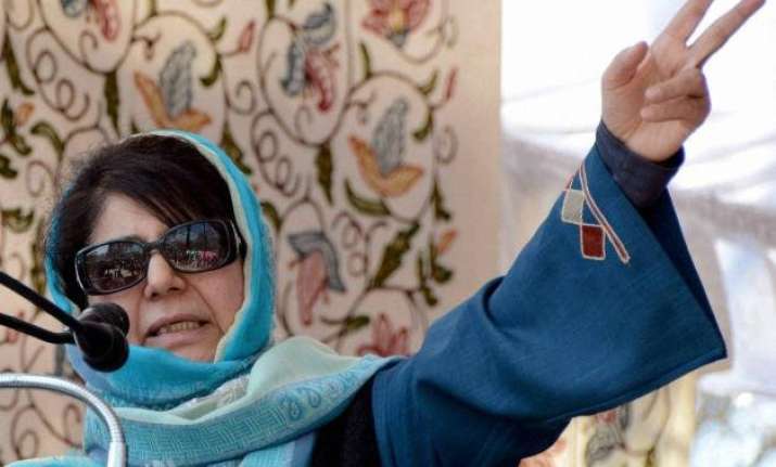 mehbooba mufti maintains suspense over j k govt formation