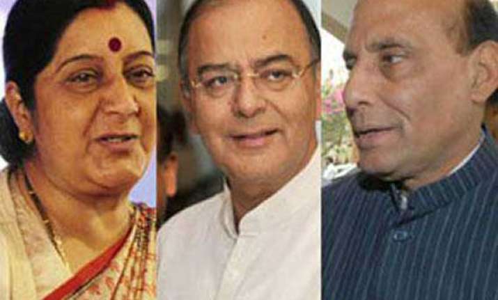 rajnath sushma swaraj jaitley sworn in as cabinet ministers