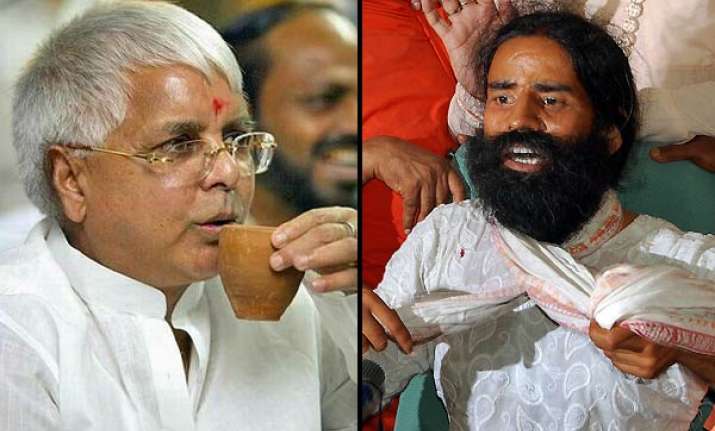 ramdev is a front for rss says lalu prasad