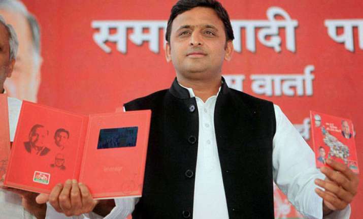 sp unveils party manifesto promises muslim quota