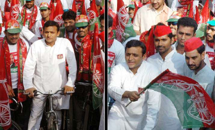 sp poll campaign launched from noida