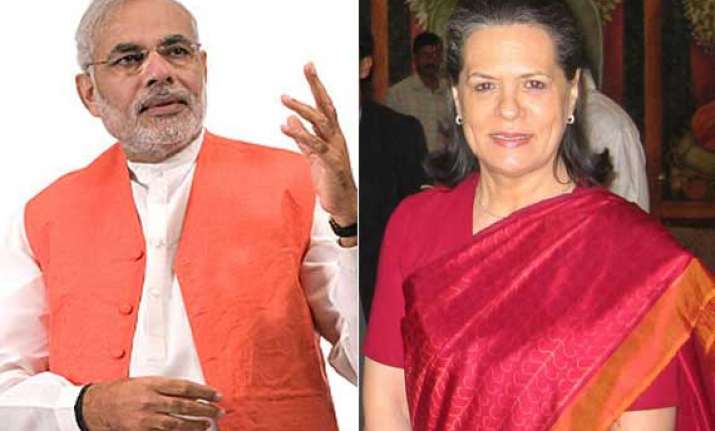 sonia writes to modi felicitating him for poll triumph