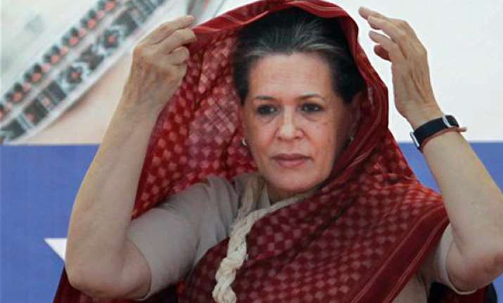 sonia visits sample house that congress has promised to