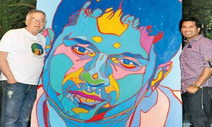 austrian artist zwerger paints sachin