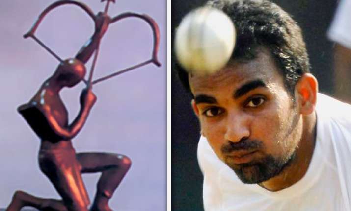 bcci recommends zaheer for arjuna award