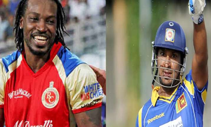 cpl chris gayle welcomes sangakkara s arrival