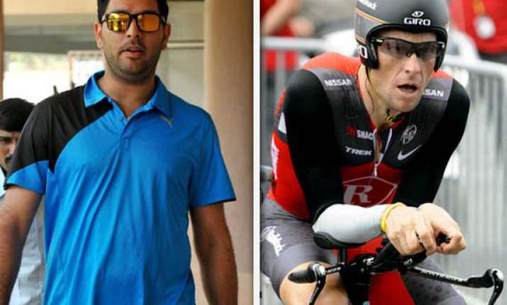 cancer hit yuvraj singh gets armstrong boost