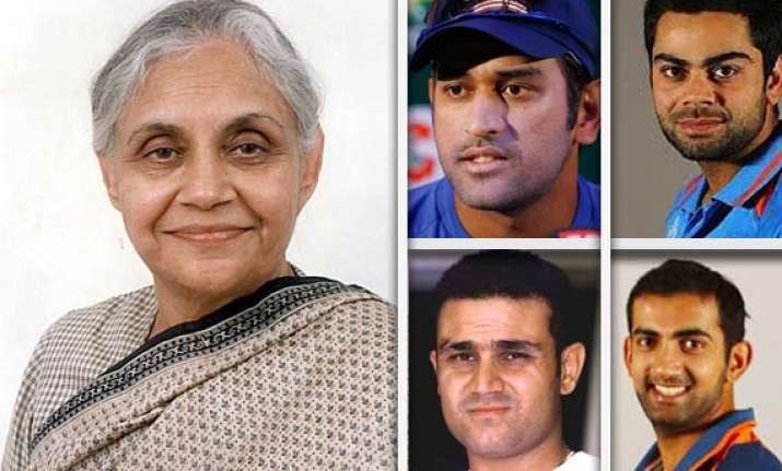 delhi govt to send cheques to dhoni and 4 other players