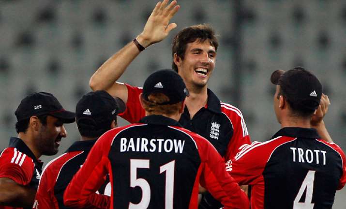finn s hattrick helps england beat hyderabad