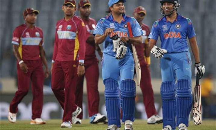 icc world t20 india crush west indies by 7 wickets to inch