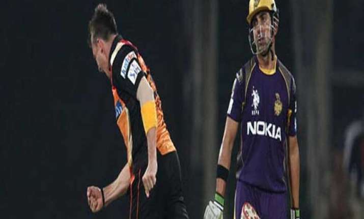 ipl7 gambhir fined for showing dissent
