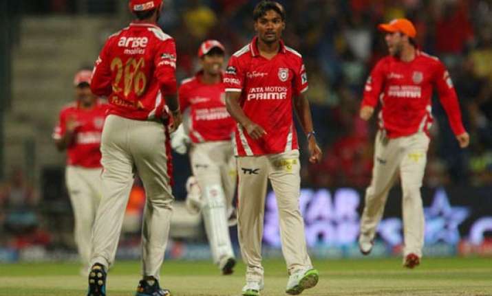 ipl 7 match 15 bowlers guide punjab to a 23 run win over