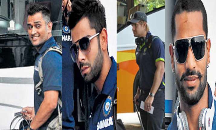 india australia teams arrive in chandigarh for 3rd odi