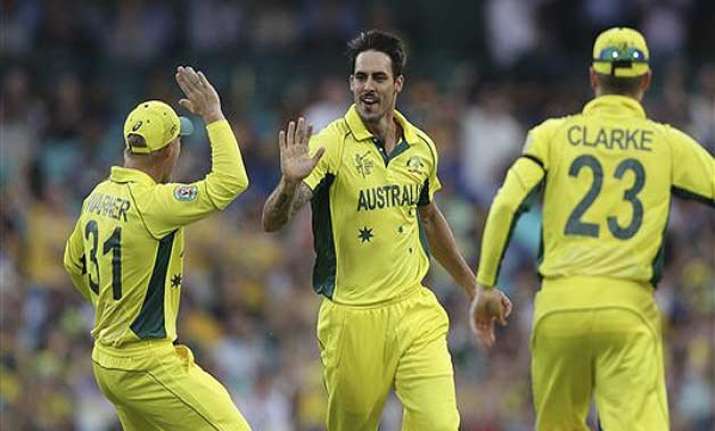 world cup 2015 mitchell johnson could be sledger in chief