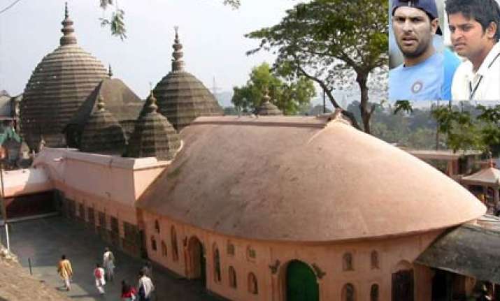 yuvraj sreesanth raina visit kamakhya temple